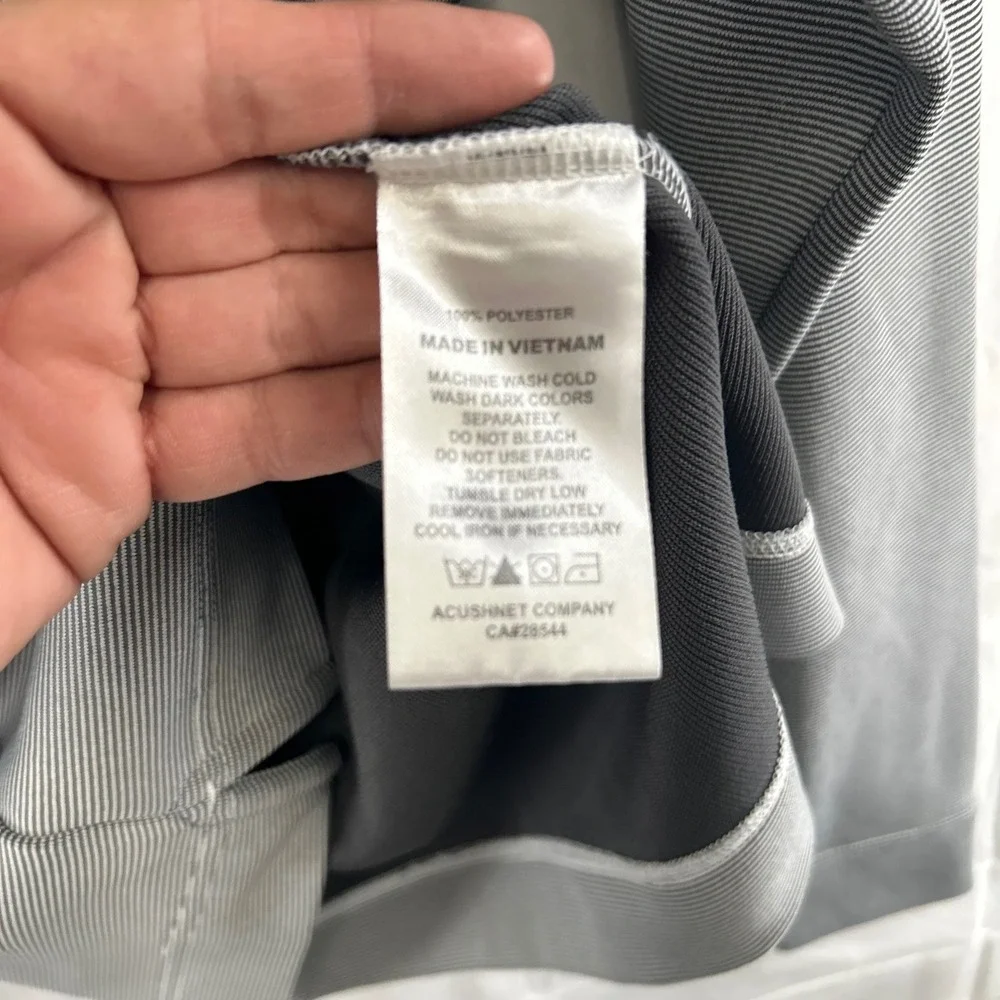 FootJoy Pullover Mens XL Grey Striped Desert Willow Golf Resort Quarter Zip